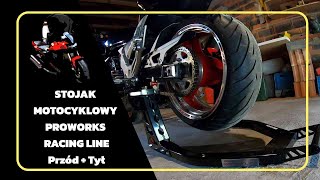 STOJAK MOTOCYKLOWY PROWORKS RACING LINE Przód  Tył [upl. by Oirramed]