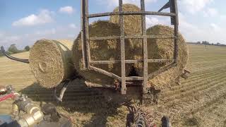 Anderson TRB 2000 Collecting Bales Harvest 2015 cw JCB 3230 Xtra [upl. by Adnerb92]