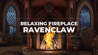 5 HOURS Ravenclaw Common Room Fireplace Relaxing Fire Crackling Sound  Hogwarts Legacy [upl. by Aikehs91]