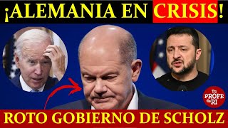 ¡ALEMANIA EN CRISIS SE ROMPE GOBIERNO DE SCHOLZ en medio de despidos masivos y cierre de fábricas [upl. by Aihsilef]