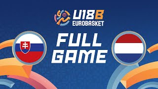 Group Phase  Slovakia v Netherlands  Full Basketball Game  FIBA U18 EuroBasket 2024 Division B [upl. by Eeladnerb]