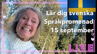 Språkpromenad 159  Lär dig svenska svenskamedmarie [upl. by Ellesij]