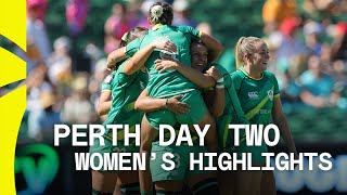 South Africa SHOCK Great Britain  Perth HSBC SVNS Day Two Womens Highlights [upl. by Link]