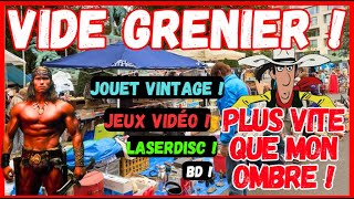 Vide grenier  jeux vidéo BD DVD laserdisc [upl. by Enilekcaj61]