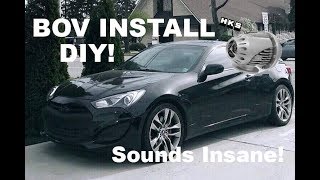 HKS Blow Off Valve BOV Install DIY  Genesis Coupe  Sound Clips [upl. by Doris]