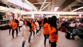 SpiceJet Holi Flashmob 2015 at Delhi Airport [upl. by Ahsinac]