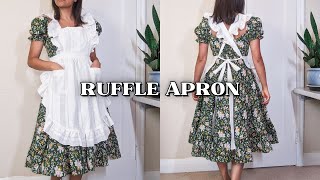 Make a Ruffle Shoulder Cross Back Apron  PDF Pattern [upl. by Flessel]