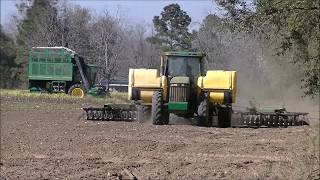 JOHN DEERE 8400 DISKING McELVY FARMS 2018 SPRING TILLAGE DISCING PT1 [upl. by Eriha]