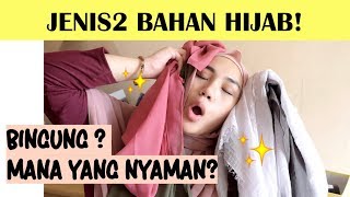 INFO DAN REVIEW BERBAGAI JENIS BAHAN HIJAB  raniekarlina [upl. by Arel]