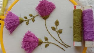 Amazing Flowers Design Hand Embroidery with sewing thread [upl. by Dorice]