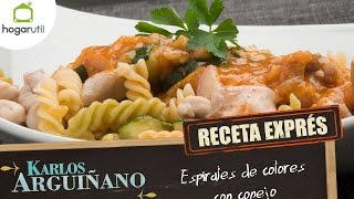 Receta Exprés Espirales de colores con conejo [upl. by Triny]