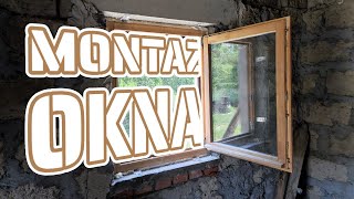 Montaż okna drewnianego w ścianie  dostosowanie okna do istniejącego otworu [upl. by Herries]