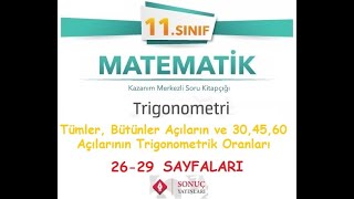 Sonuç Yayınları 11Sınıf Matematik Kitabı Trigonometri Konusu 2629 Sayfaları [upl. by Lamdin]