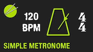 120BPM 44 Visual Metronome  Click Track  Beginner Drums [upl. by Anjanette]