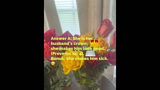 A VIRTUOUS WOMAN IS A CROWN TO HER HUSBAND 102624 Wendy D Boone [upl. by Naujek128]