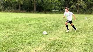 Parker practicing soccer with coach Luke [upl. by Rani]