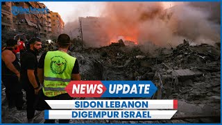 Tanpa Peringatan Jet Tempur Israel Serang Sidon Lebanon 10 Meninggal [upl. by Kleper810]