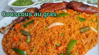 Couscous au Gras  Jollof couscous [upl. by Pogah]