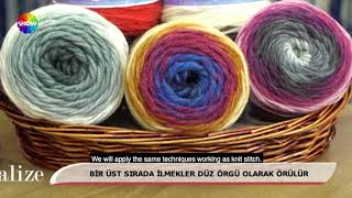 Alize Superlana Maxi Long Batik ile Dikişsiz BereBoyunluk YapımıMaking Seamless CowlampBeret w Alize [upl. by Mauretta]