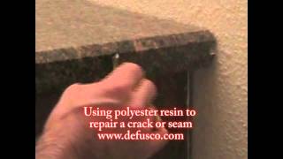 Using polyester resin to repair a crack or a seam [upl. by Sihon]