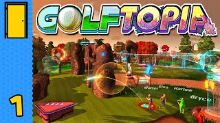 The Golf of the Future TODAY  GolfTopia  Part 1 Futuristic Golf Course Builder [upl. by Anoed49]