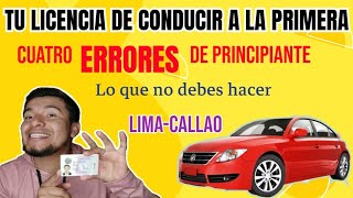 No saques tu BREVETE sin saber esto tips para sacar licencia de conducir LIMA  CALLAO [upl. by Threlkeld]