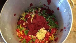 Homemade Salsa  Canning for Winter [upl. by Shanleigh192]