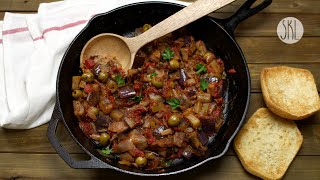 1 Minute Recipe  Easy Caponata Recipe [upl. by Adihaj177]