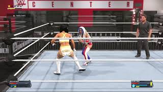 Indi Hartwell vs Zelina Vega  WWE 2K24 Performance Center [upl. by Eibocaj278]