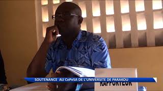 SOUTENANCE AU CePeSA DE LUNIVERSITE DE PARAKOU [upl. by Niel996]