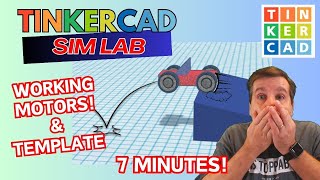 Make Tinkercad Cars That Move Sim Lab HAS MOTORS Easy Steps [upl. by Suiravad823]