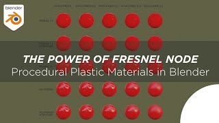 The power of fresnel node Realistic Procedural Plastic Materials in Blender [upl. by Ramhaj]