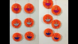 DIY Diwali Paper crafts  Diwali wall decor ideasPaper Diyas [upl. by Nashner]