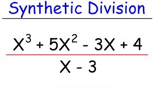 How To Use Synthetic Division on Any Polynomial [upl. by Patti]