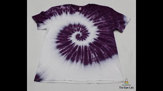 How To Make A Single Color Spiral Tie Dye Shirt Including Tips To Help Keep The White Area White [upl. by Tihw]