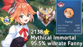 2138⭐ Mythical Immortal 955 Winrate Fanny Fast hand gameplay [upl. by Henghold]