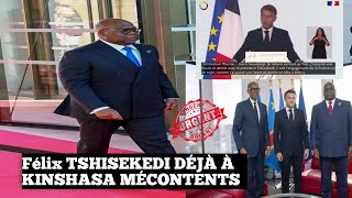 ⛔LHEURE ET GRAVE FTSHISEKEDI QUITTE LA FRANCOPHONIE EN COLÈRE MACRON HUMILIÉ [upl. by Emerej324]