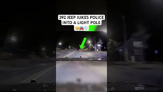 A 392 JEEP MADE POLICE ALMOST HIT A POLE🤣🚨🚔 trackhawk reels viralvideo policechase carfails [upl. by Pump571]