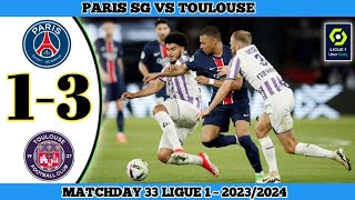 PARIS SAINT GERMAIN VS TOULOUSE 13  Matchday 33 Ligue 1  202323 [upl. by Danella]