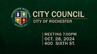 Rochester City Council Meeting  Oct 28 2024 [upl. by Ardnassac]