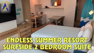 Two Bedroom Suite Tour at Universal’s Endless Summer Resort – Surfside Inn and Suites [upl. by Idnaj]