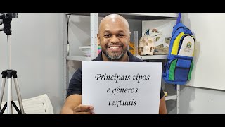 PORTUGUÊS PARA CONCURSO AULA 2  PRINCIPAIS TIPOS E GÊNEROS TEXTUAIS [upl. by Carolina]