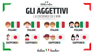 GLI AGGETTIVI e la concordanza  GRAMMAR  Italian for beginners [upl. by Mcguire703]