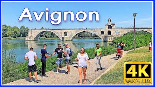 【4K】WALK Avignon PROVENCE FRANCE 4k video virtual walk TRAVEL [upl. by Nylzor]