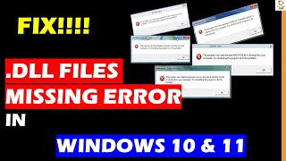 How to Fix All DLL Files Missing Error In Windows 11 Windows 10 [upl. by Illoh]