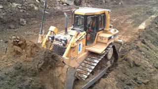 CAT D6 XL with nice sound pushing dirt [upl. by Susette]