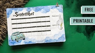 PLAN WITH ME SEPTEMBER 2018  HARRY POTTER THEME  STICKERS amp FREE PRINTABLE  TristArtist [upl. by Zechariah]