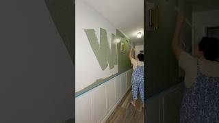 Ep4 Hallway makeover  Painting wall Jade dragon by sherwin Williams  Trying out repaint tray 🙌 [upl. by Ervine]