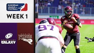 Frankfurt Galaxy  Rhein Fire Highlights  Week 1  Season 2023 [upl. by Notyep]