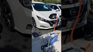 Vehicle to Home V2H demo with a Model Year 2018 Nissan LEAF [upl. by Aiel492]